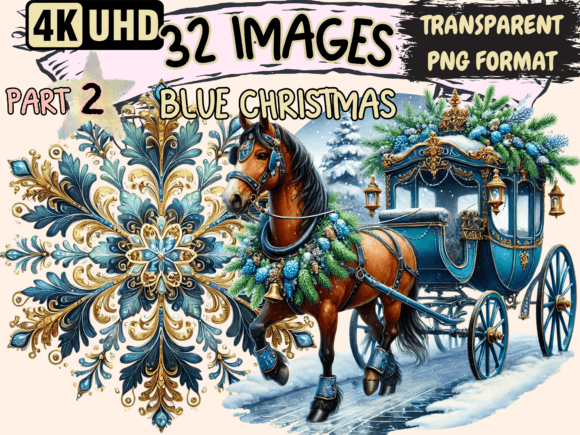 Blue Christmas Clipart P2: Illustrations Review