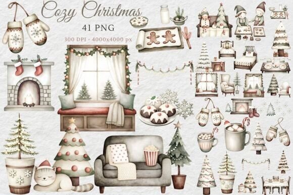 Christmas Cozy Winter Clipart Bundle: Illustrations Review