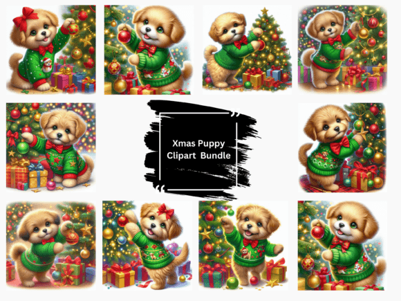 Christmas Puppy Clipart: Pro Illustrations Review