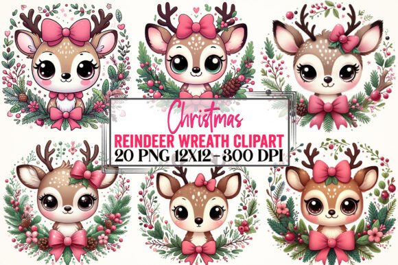 Christmas Reindeer Wreath Clipart: A Designer’s Review