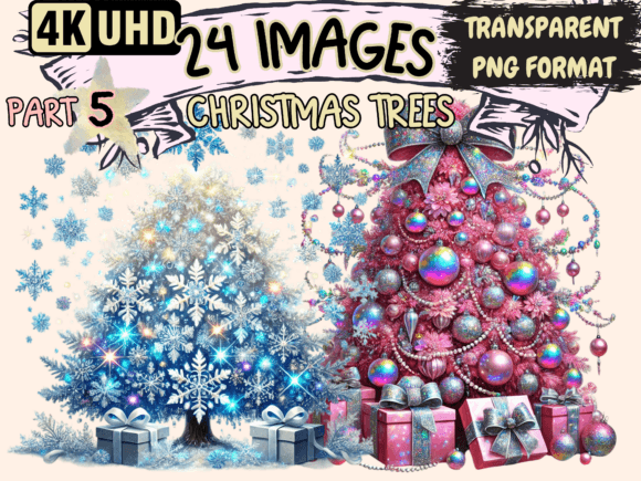 Christmas Trees Clipart P5: Illustrations for Sellers