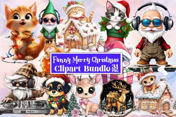 Funny Christmas Clipart Bundle: Illustrations Review