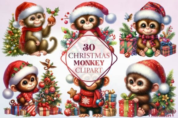 Funny Monkey Illustrations for Crafters