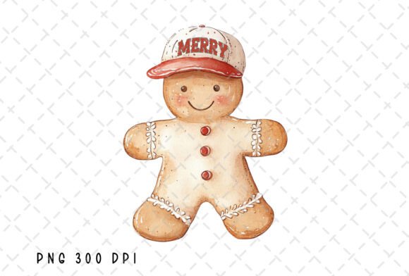 Gingerbread Baseball Cap Christmas PNG Review