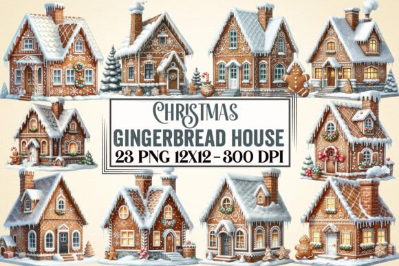 Gingerbread House Clipart: Festive Illustrations