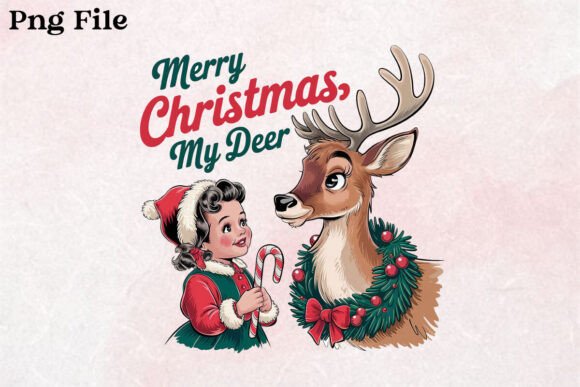Merry Christmas My Deer PNG: Festive Illustrations