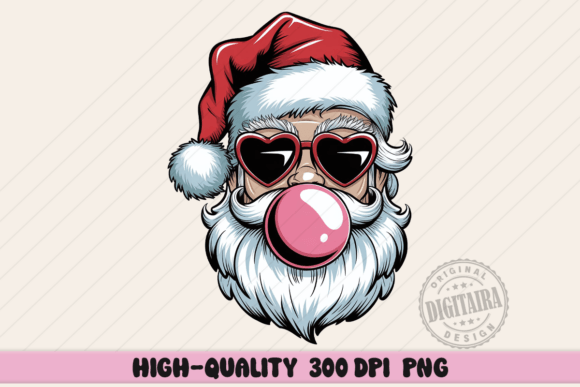 Retro Santa Clipart PNG: Illustrations for Sellers