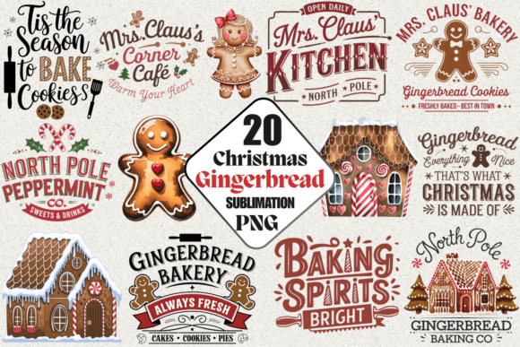 Review: Christmas Gingerbread Sublimation PNG Illustrations