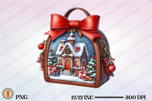 Watercolor Christmas School Bag Illustrations Review