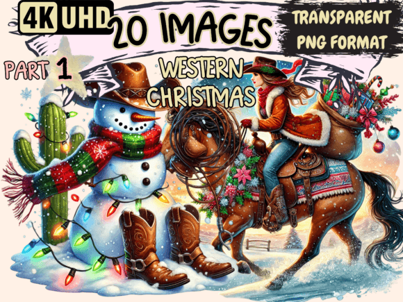 Western Christmas Clipart P1: Illustrations Review